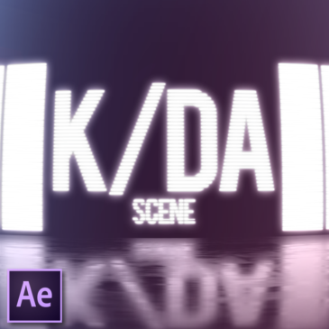 K/DA scene in After Effects